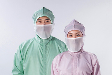 防静电中开襟连帽连体服